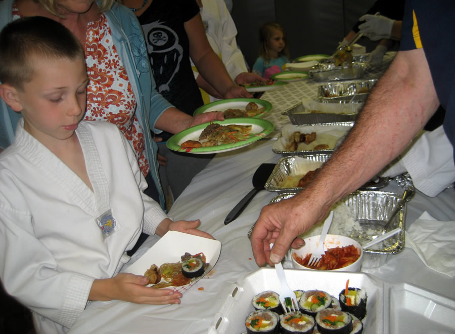 Waiting patiently for some delicious Korean food!